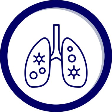 Ciğerler. Web simgesi basit illüstrasyon