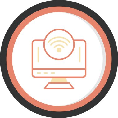 Bilgisayar. Web simgesi basit illüstrasyon