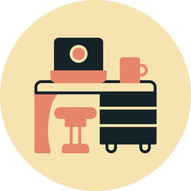 Kahve dükkanı. Basit illüstrasyon