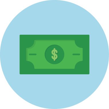 Dolar düz vektör simgesi