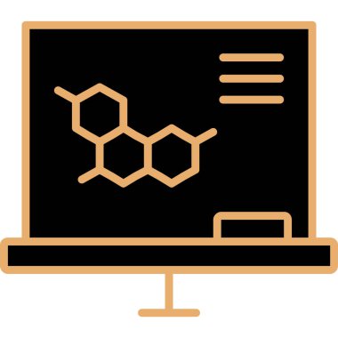 bir bilgisayar simgesi ile kimyasal formül