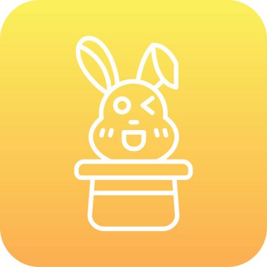 Mutlu Paskalya ikonu, vektör illüstrasyonu