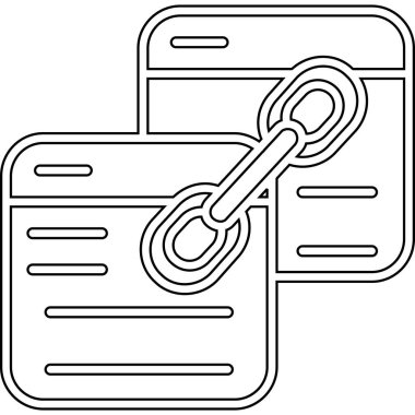 Dosya zinciri kilidi simgesi. beyaz arkaplanda izole edilmiş web tasarımı için dizin kilidi vektör simgesi