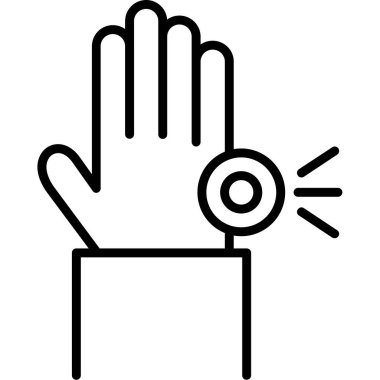 Parmak el ikonu. Beyaz arkaplanda izole edilmiş web tasarımı için el parmağı vektörü simgesi