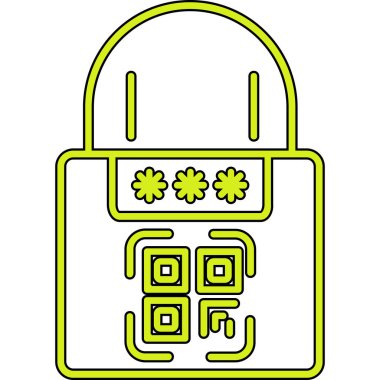 Asma kilit güvenlik simgesi. Güvenli güvenli sembol vektör çizimi