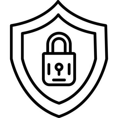 Kilit güvenlik simgesi. vektör çizim