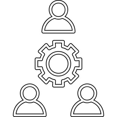 Sosyal ağ simgesi vektör tasarımına sahip insanlar