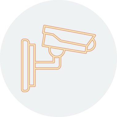 Kapalı devre televizyon. Web simgesi basit tasarım