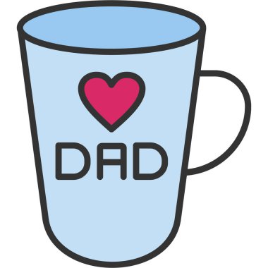 bir çizgi film kupa etiket