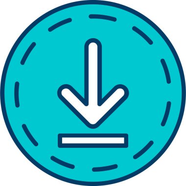 Ok aşağı simgesi. Basit resimleme