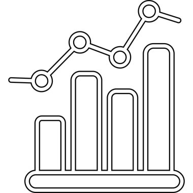 Grafik istatistikleri simgesini, anahat stili