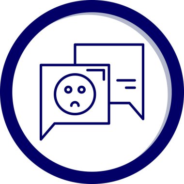 üzücü mesaj simgesi, basit vektör illüstrasyonu