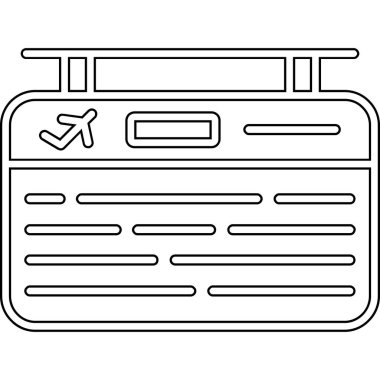 seyahat bileti simgesi vektör özeti çizimi