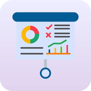 trend düz vektör tasarımında analitik simgesi