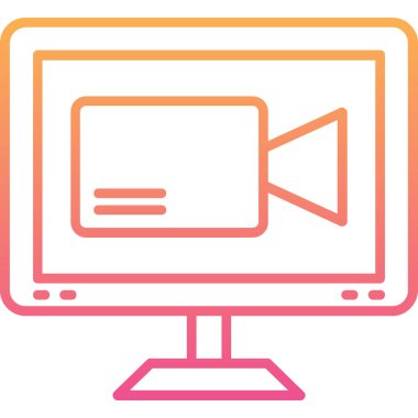 Bilgisayar simgesinin vektör illüstrasyonu