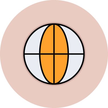 Küresel simge vektör illüstrasyonu