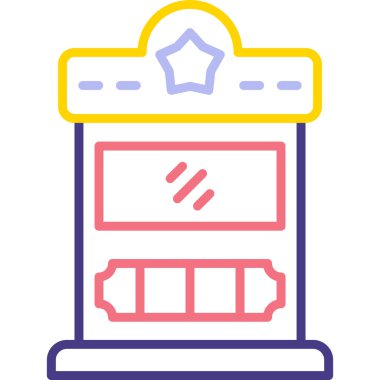 bilet ikonu vektör illüstrasyonu