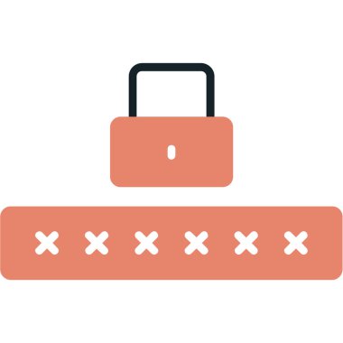 parola kilidinin vektör düz tasarımı