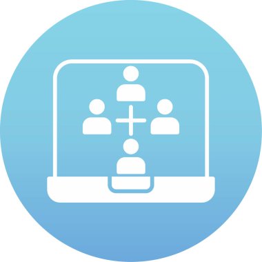 Dizüstü bilgisayar simgesi vektör çizimi