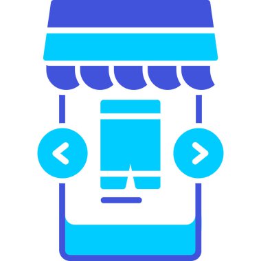 mobil mağaza simgesi vektör çizimi