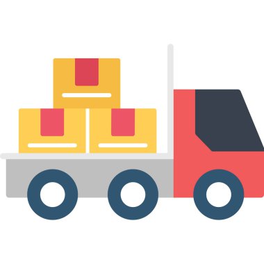 dağıtım kamyonu vektör simgesi