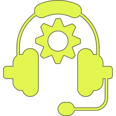 Bir kulaklığın vektör illüstrasyonu