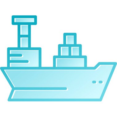 Gemi. Web simgesi basit illüstrasyon