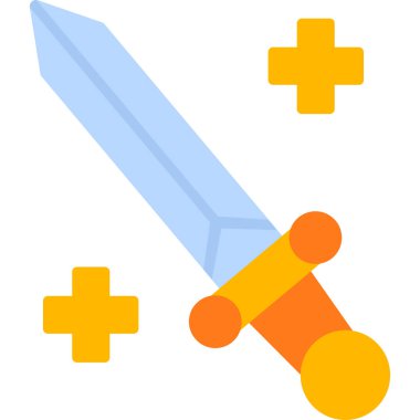 kılıç simgesi vektör illüstrasyonu