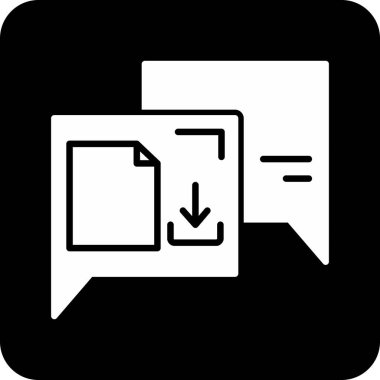 Mesaj var. Web simgesi basit illüstrasyon