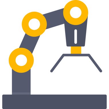 Robot el ikonu. Web tasarımı için robotik kol vektör simgelerinin düz çizimi