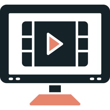 video simgesi vektör illüstrasyonu
