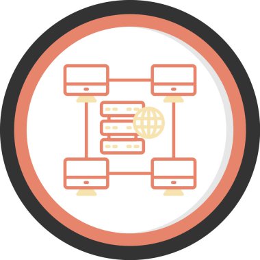 veritabanı. Web simgesi basit illüstrasyon