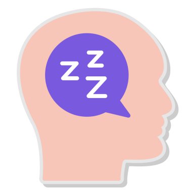 Beyin. Web simgesi basit illüstrasyon