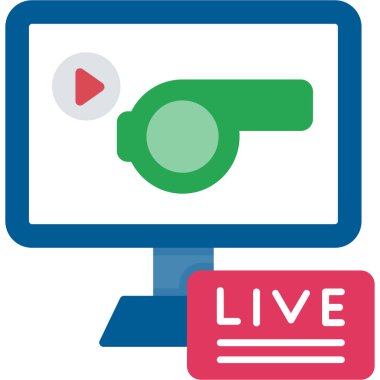 Vektör olarak canlı görüntü simgesi. logotype