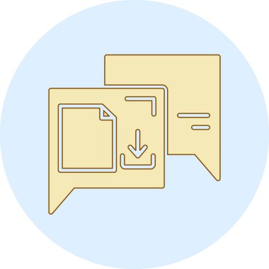 Sohbet simgesi vektör illüstrasyonu