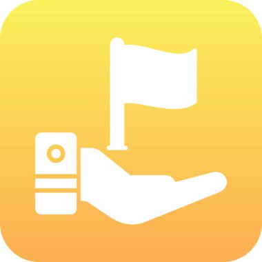 Bayrak Vektörü Şekil Simgesi Tasarımı