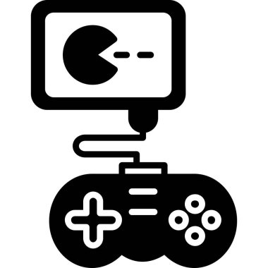 Oyun denetleyici joystick simgesi katı biçimli