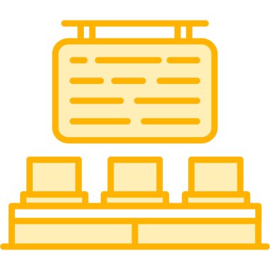 Ofis simgesi vektör illüstrasyonu