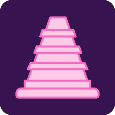 Modern Noel ağacı simgesinin vektör illüstrasyonu