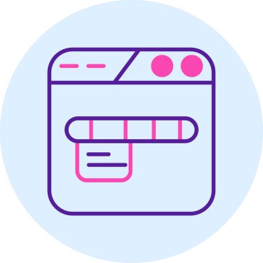 Bir makine simgesinin vektör illüstrasyonu