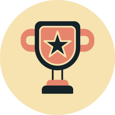 Kupa. Web simgesi basit illüstrasyon