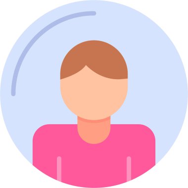 dişi avatar, minimalist vektör çizimi