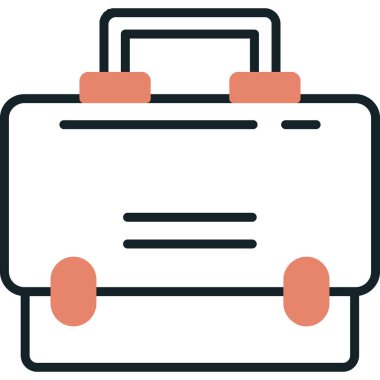 iş evrak çantası simgesi ana hatlar biçiminde