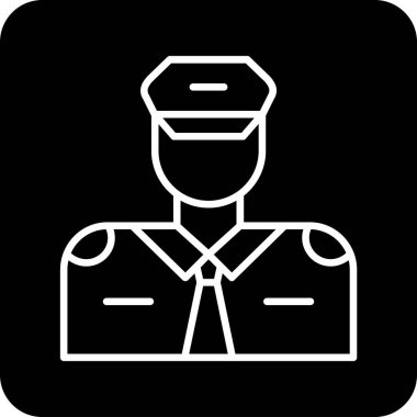 vektör polis simgesi illüstrasyonu