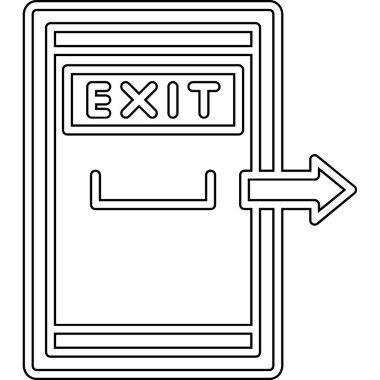 Çıkış simgesi, vektör illüstrasyonu