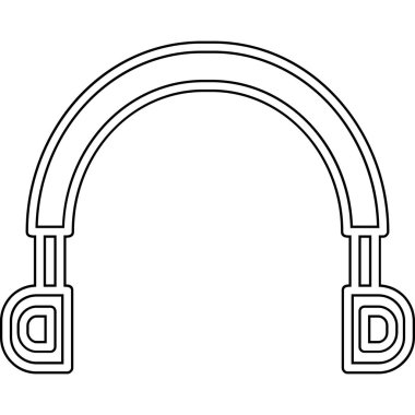 Kulaklık simgesi, anahat stili