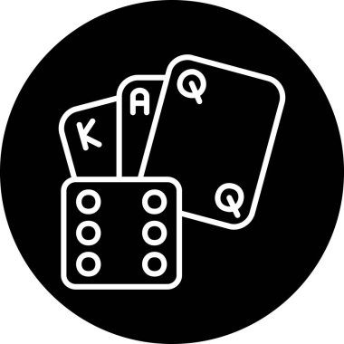 Casino Chip simgesinin vektör illüstrasyonu