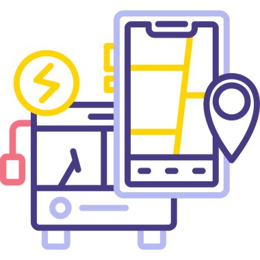 gps konum haritası simgesi