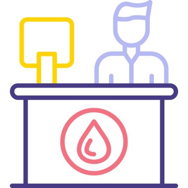 Modern kan ikonunun vektör çizimi