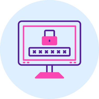 Şifre Kilidi. Basit illüstrasyon